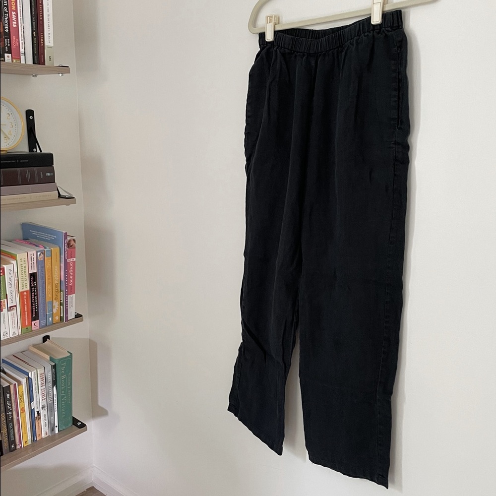 FLAX 100% linen black pants